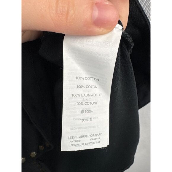 Women’s J.Crew Medium Black Tank Blouse w/ Dark Gold Harware - Picture 5 of 5